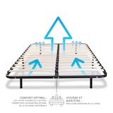 thumbnail of Sommier à lattes en métal  1 place  Coloris Noir  Livré en kit  90x200 cm SOMKIT OLYMPE LITERIE