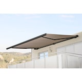 thumbnail of Elektrische cassetteluifel T122, volledige cassetteluifel 4x3m ~ polyester zand, antraciet frame