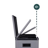 thumbnail of SVITA TMH2X30 Mülleimer 60L Mülltrennsystem 2 Fächer 2x30L Softclose-Deckel Pedal versteckbar Kunststoff Inneneimer Grau