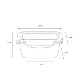thumbnail of Cuitisan – Boite alimentaire rectangulaire en inox compatible au micro-ondes – 980ml