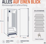 thumbnail of GastroHero Getränkekühlschrank GKSE360 360 Liter Umluftkühlung Glastür LED abschließbar 5 Roste schwarz Gastro Kühlschrank