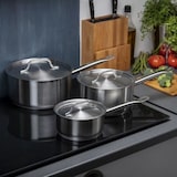 thumbnail of Vogue Kochen Wie Die Profis Set Von 3X Stieltöpfen Aus Edelstahl