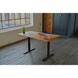 thumbnail of KAWOLA Schreibtisch LORA mit Monitorhalterung elektrisch höhenverstellbarer Schreibtisch 180x90cm mit Baumkante massiv