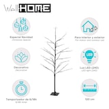 thumbnail of WellHome - Albero con 240 luci LED bianco caldo, alto 120 cm, in marrone
