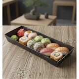 thumbnail of MONOUSO - Schwarzes Sushi-Tablett aus Karton 22x9cm (400 Stück)