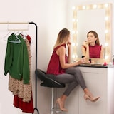 thumbnail of Relaxdays Mehrfach Kleiderbügel, platzsparend, 4 Hemdenbügel mit Hosensteg, Holz, Metall, Antirutschbügel, natur/grau