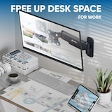 thumbnail of ONKRON Soporte Pared para TV y Monitor de 13 a 34 pulgadas, hasta 8 kg, VESA 75x75 y 100x100, Inclinado y Giratorio, G120-B Negro