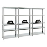 thumbnail of PROREGAL Mega Deal 3x Étagère charge lourde STEEL EAGLE | HxLxP 180x90x40cm | 130kg par niveau | Galvanisé | Étagère Robuste de Garage