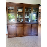 thumbnail of shopinnovativo -Cristalleria color noce con 8 ante e 4 cassetti in stile classico in legno e mdf con rifinitura in noce lucido 205x42x205 H