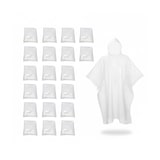 thumbnail of Relaxdays Regenponcho Einweg 20er Set, Einmal Regencape mit Kapuze, Erwachsene, Notfallponcho Damen, Herren, transparent