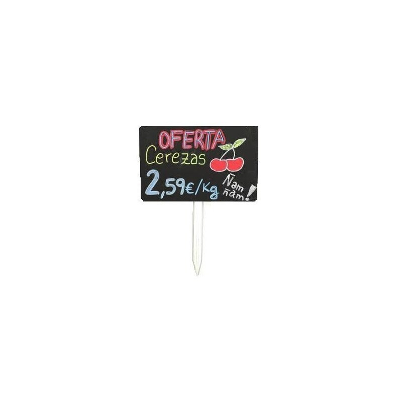 Portaprecio Fruteria Mod. Liso Pizarra 19x12 - 12 ud.