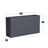 thumbnail of Plantenbak horeca - 100 x 25 x 52 cm - Antraciet