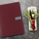 thumbnail of Securit® Royal Speisekartenhalter aus Leder – 1 Doppelseite – A4 – Rot