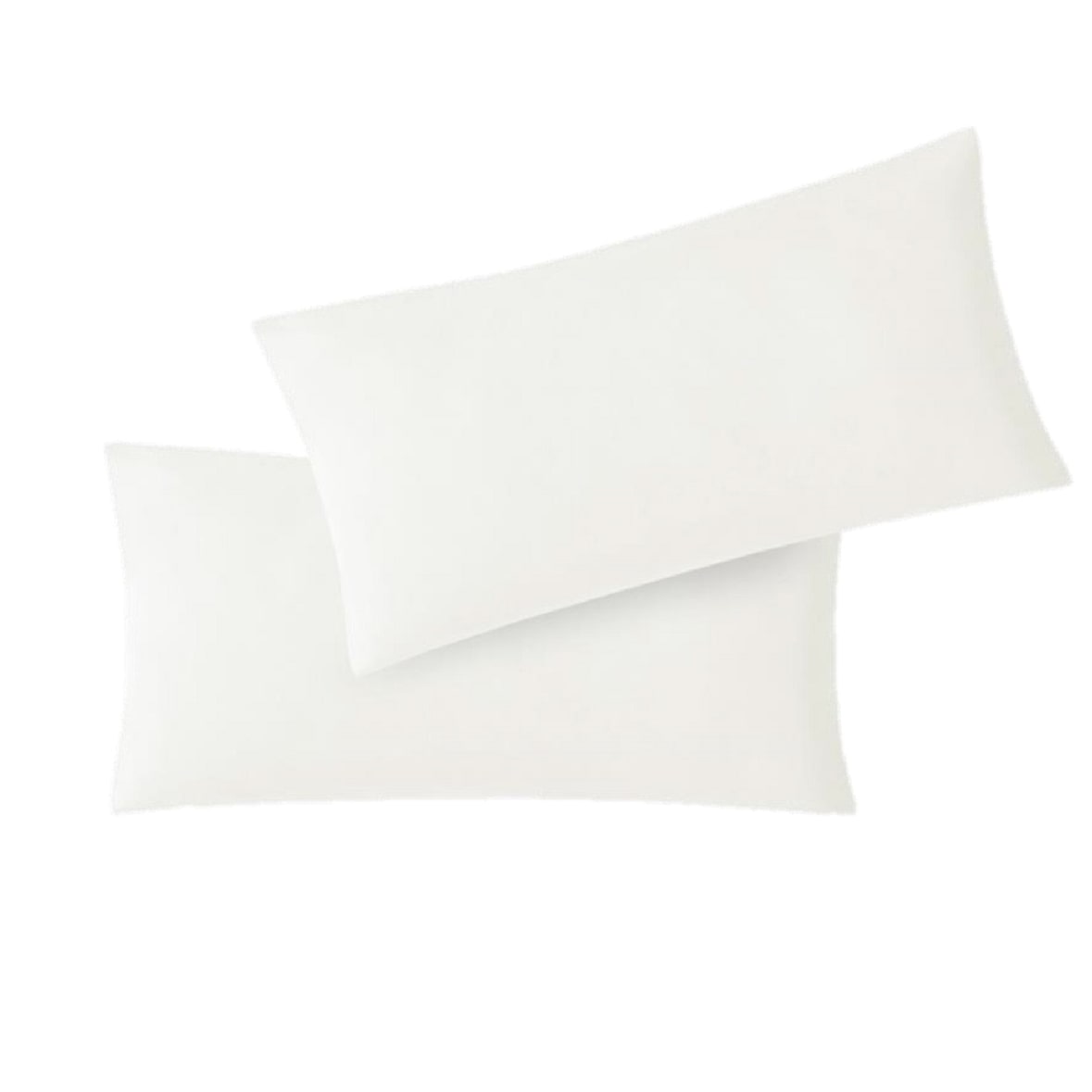 Kissenbezug Hülle Doppelpack mit Reißverschluss 40 x 60 cm Jersey Weiss