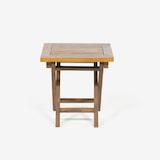 thumbnail of Mesa auxiliar plegable, firme, Madera de teca calidad grado A, Color Natural, 50x50cm