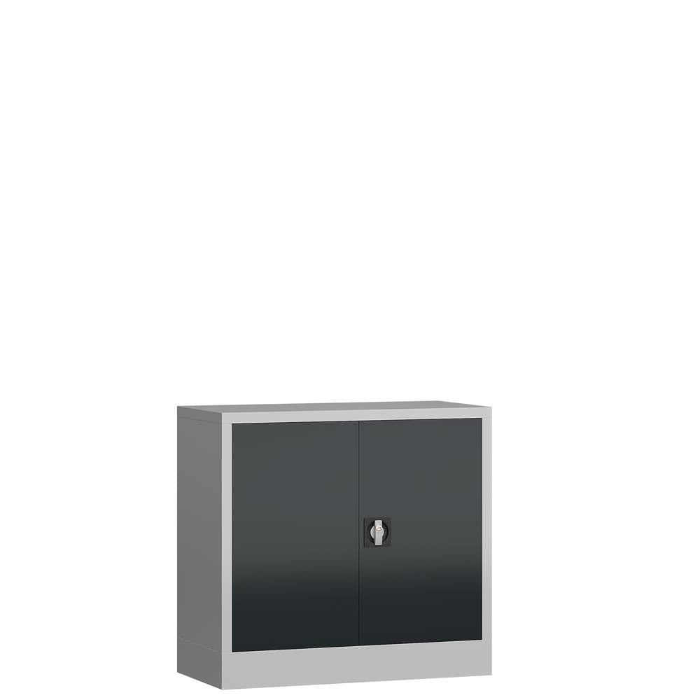 Metallschrank abschließbar Flügeltürenschrank Aktenschrank 750 x 800 x 380 mm grau/anthrazit X-530308
