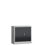thumbnail of Metallschrank abschließbar Flügeltürenschrank Aktenschrank 750 x 800 x 380 mm grau/anthrazit X-530308