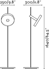 thumbnail of whizz, zweifarbige stehleuchte aus metall, faro barcelona