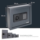 thumbnail of HMF Schlüsseltresor mit Zahlencode, Schlüsselsafe mit Elektronikschloss, 30 Haken, 30 x 28 x 10 cm, Anthrazit