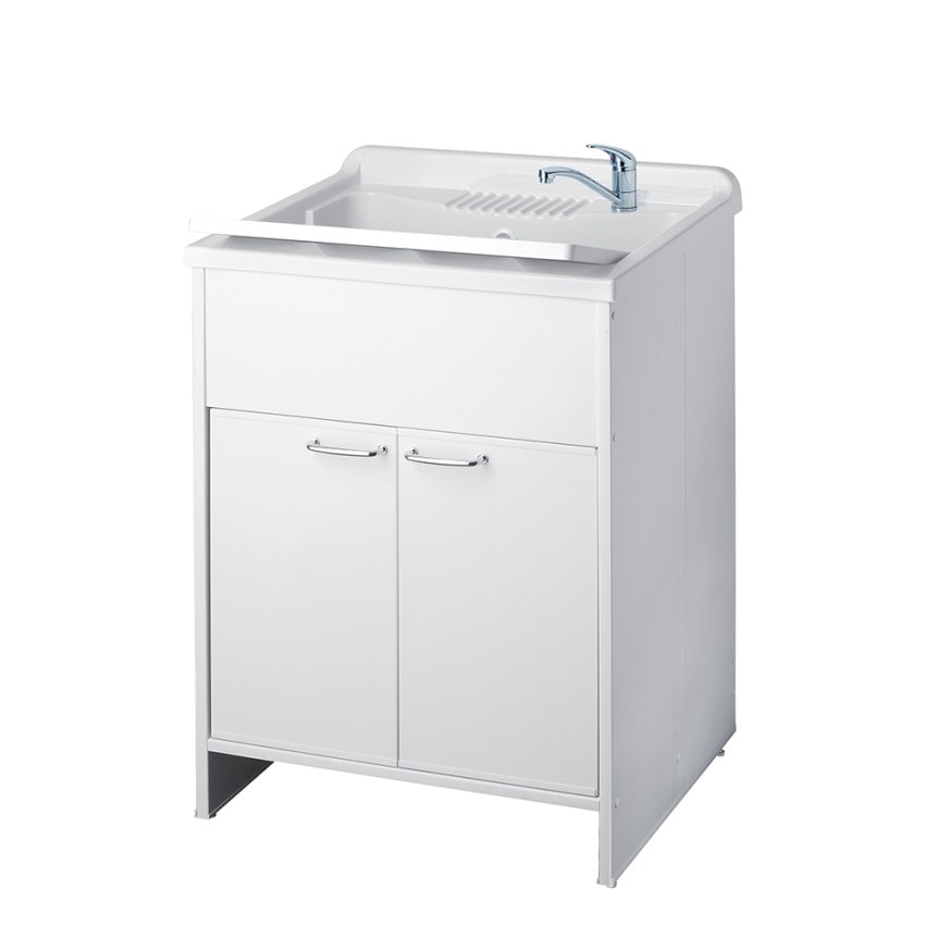 Mobile lavatoio lavanderia 60x60cm vano 2 ante e asse 9007K Negrari-9007K