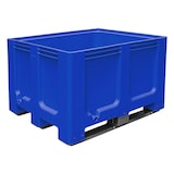 thumbnail of Großbox mit 3 Kufen, LxBxH 1200 x 1000 x 760 mm, geschlossen, blau, PE-HD, lebensmittelecht