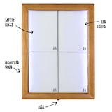 thumbnail of Securit® Expositor de Menu LED A4 "Classic" - Teca - 4 faces
