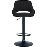 thumbnail of Set van 2 barkrukken Milet stof zwart/Metaal mat zwart