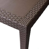 thumbnail of Dmora Gartentisch Roma, Rechteckiger ausziehbarer Esstisch, ausziehbarer Gartentisch in Rattan-Optik, 100 % Made in Italy, 150x90h72 cm, Braun