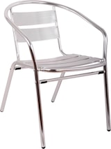 thumbnail of METRO Professional Silla apilable con reposabrazos Gastro Narni, aluminio, 67 x 56 x 74 cm, plata