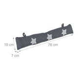 thumbnail of Relaxdays Zugluftstopper, Windstopper Tür & Fenster, weiche Türschlange, Sandfüllung, Kälteschutz, 76 cm, Stern, grau