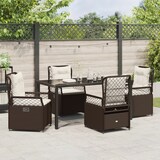 thumbnail of vidaXL 5-teiliges Garten-Essensemble Braun aus Poly-Rattan