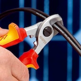thumbnail of KNIPEX Kabelschaar, mechanisch met één hand, Ø15mm, 50mm², L165mm, geïsoleerd, VDE getest