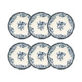 thumbnail of Novastyl - Lot 6 Assiettes Creuses En Porcelaine Bleu Faustine 22cm