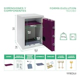 thumbnail of ARREGUI Forma Evolution 150080 Caja fuerte con llave y codigo, Caja de doble seguridad electronica, Apertura con teclado y llave 52 x 38,5 x 36 cm 59L
