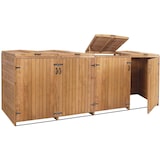 thumbnail of Décoshop26 - Abri de poubelles extérieur conteneurs à ordures jusqu'à 8 bacs avec couvercle 126x316x98 cm en bois certifié FSC 04_0002872
