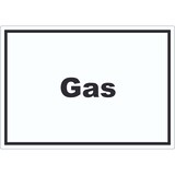 thumbnail of Gas Aufkleber mit Text Anschluss waagerecht A7 (74x105mm)