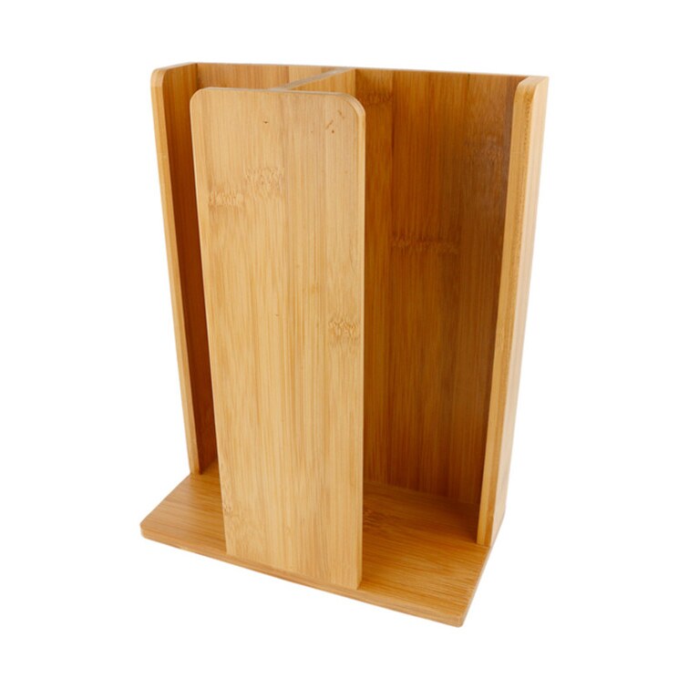 MONOUSO - Dispenser voor Bekers en Deksels Bamboe 23x12x30cm (8 Stuks)