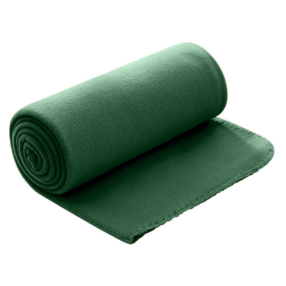 Polar Fleecedecke 130x160 OEKO-TEX ca. 400g Gewicht, mit Antipilling & Kettelrand - Farbe dunkelgrün