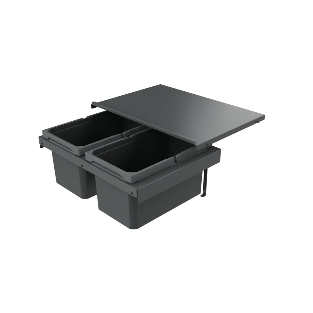 Naber Cox Stand-UP® 250 S/600-2, Abfallsammelsystem, anthrazit, H 250 mm