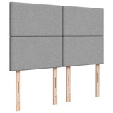 thumbnail of vidaXL Boxspringbett mit Matratze Hellgrau 140x200 cm Stoff