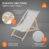 thumbnail of ECD Germany 10er Set Liegestuhl klappbar Hellgrau Holz, verstellbar 3 Positionen bis 120 kg, Sonnenliege Garten Strand
