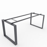 thumbnail of Oficit. Mesa de oficina y hogar. Estructura Marco Cerrado gris grafito, con tablero nogal. Fabricado en España. Medidas: 160x80cm (largo x ancho)