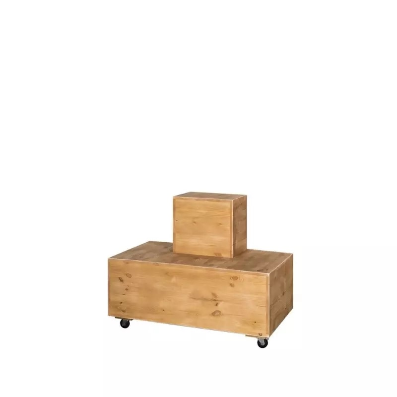 TRADIS Ergänzung zentrales Display für Floristen, 2 Ebenen, Massivholz