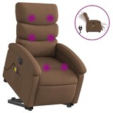 thumbnail of vidaXL Elektrischer Massagesessel mit Aufstehhilfe Braun Stoff