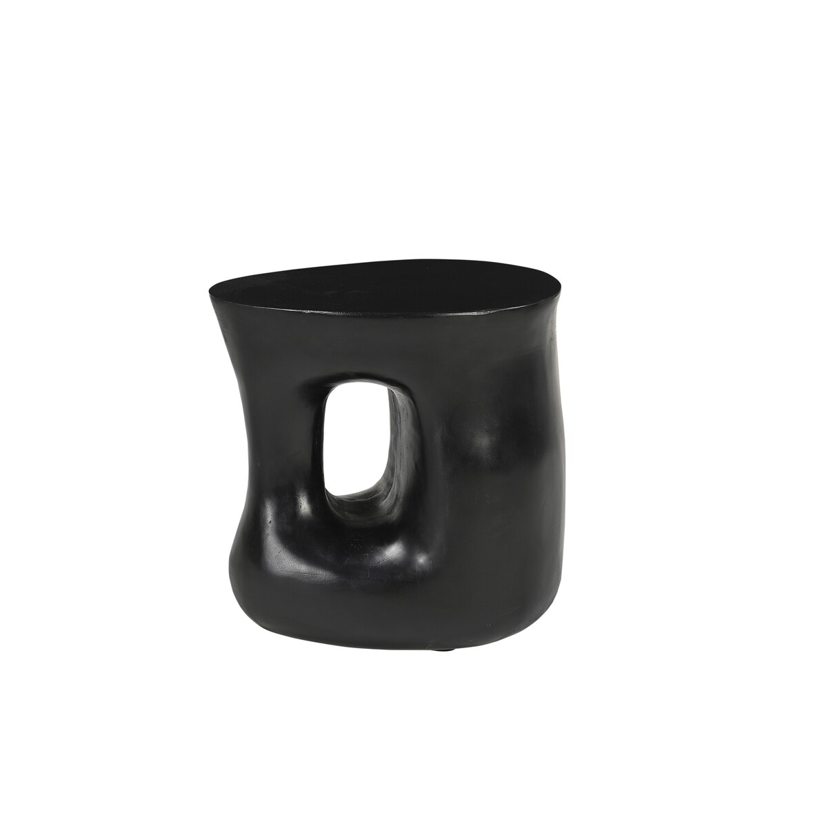 SIT Möbel Beistelltisch | mit offenem Fach | Mango massiv schwarz | B 40 x T 36 x H 41 cm | 14772-11 | Serie BLACK SMOOTH