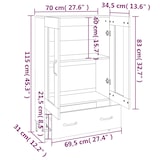 thumbnail of Helloshop26 - Buffet Sideboard Kommode Kleiderschrank Aufbewahrungsmöbel Organizer Küche Wohnzimmer Lounge hoch 70 x 31 x 115 cm 02_0032762