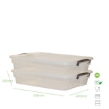 thumbnail of Caja transparente Eurobox 20 litros con tapa. (Lote de 2 unidades)