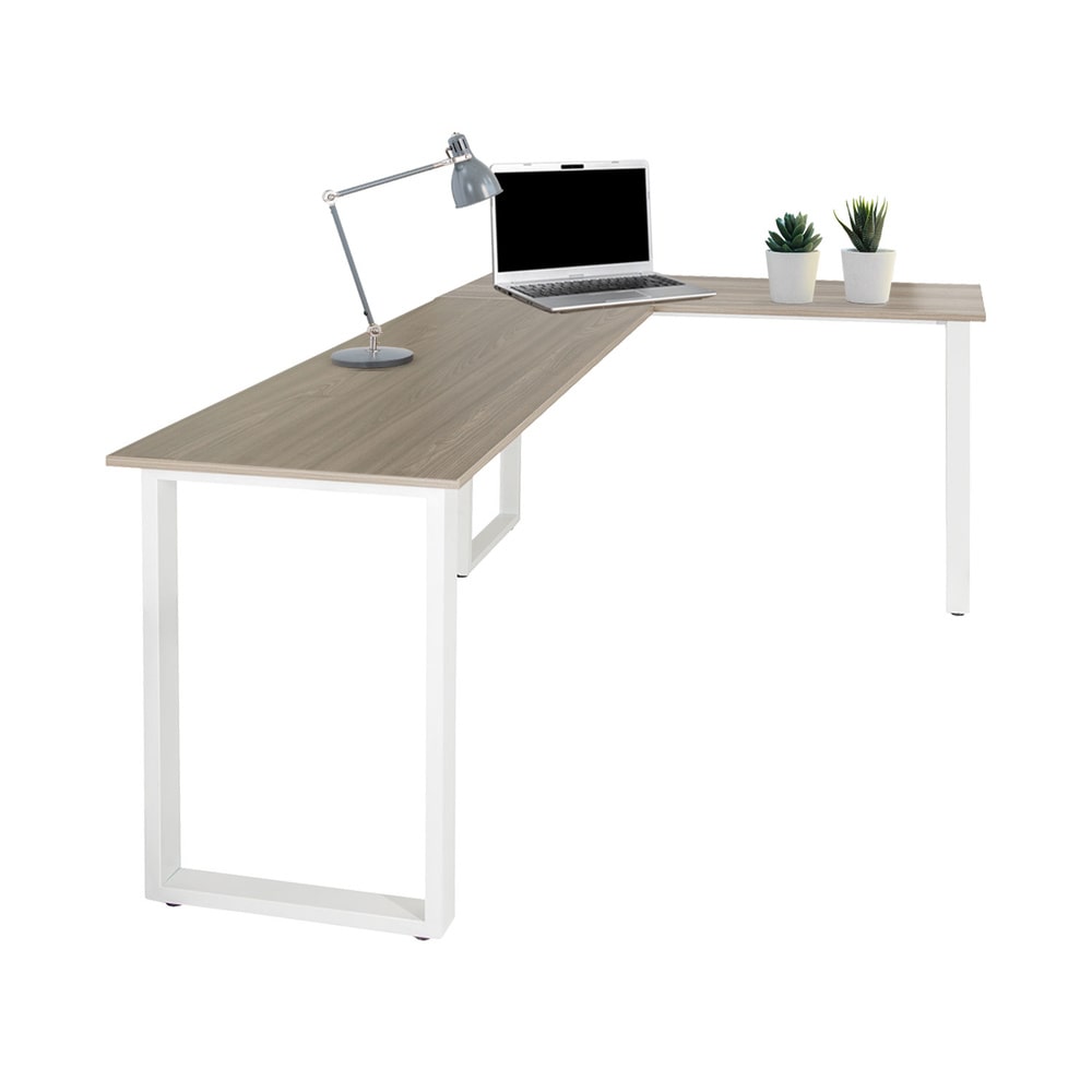 Eckschreibtisch / Schreibtisch / Computertisch WORKSPACE BASIC I 165 x 120 cm grau / weiß hjh OFFICE