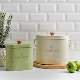 thumbnail of Seau compost ovale vert 3L -  300.00 cl Ovale Métal Guillouard 20.00x10.00 cm
