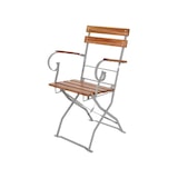 thumbnail of Biergarten Set Sitzgruppe Biergartenmöbel Armlehne Bank Stuhl Tisch 120x60 4tlg.